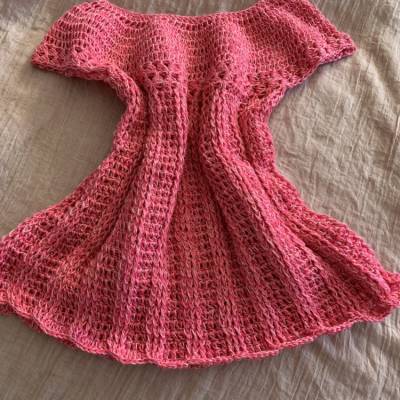 Mädchenkleidung, Häkelkleid, Sommerkleid, Handarbeit, Tunika 