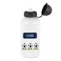Trinkflasche Aluminium personalisiert mit Namen für Kinder, Jungen, Motiv Fussball Bild 1