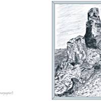 Kunst–Doppelkarte - „Pico de Teide (Teneriffa)“ – bewusst ohne Textvorgabe - Design Ulrike Kröll. Bild 2