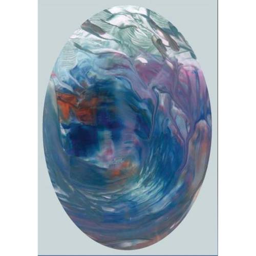 Kunst–Doppelkarte - „Strudel“ - bewusst ohne Textvorgabe - Design  Ulrike Kröll.