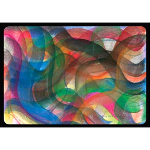 Kunst–Doppelkarte - „Farbenspiele I“ - bewusst ohne Textvorgabe - Design  Ulrike Kröll.