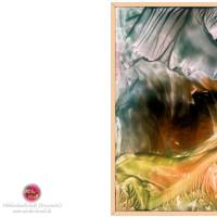 Kunst–Doppelkarte - „Höhlenlandschaft“ - bewusst ohne Textvorgabe - Design  Ulrike Kröll. Bild 2