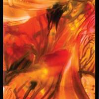 Kunst–Doppelkarte - „Flammenmeer“ - bewusst ohne Textvorgabe - Design  Ulrike Kröll Bild 1