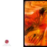 Kunst–Doppelkarte - „Flammenmeer“ - bewusst ohne Textvorgabe - Design  Ulrike Kröll Bild 2
