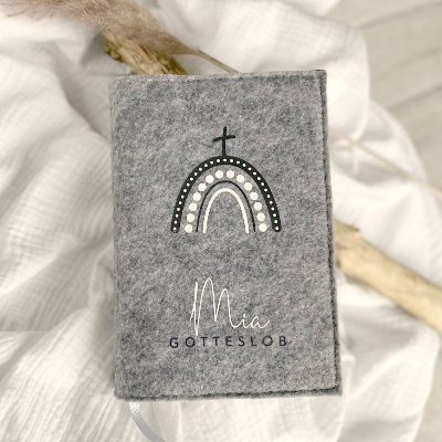 Gotteslob-Hülle aus Filz *Regenbogen* | personalisiert mit Namen | mehrere Farben