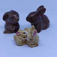 4 kleine Hasen - Osterhasen - Dekofiguren für den Setzkasten oder die Tischdeko Bild 1