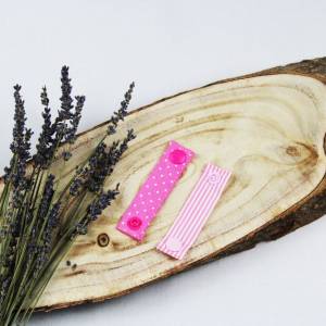 Stillmerker Set von 2 Stillmerkern rosa Pünktchen  und gestreift Stilldemenz Stillhelfer Stillhilfe Geschenk für Mütter Bild 3