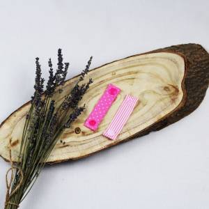 Stillmerker Set von 2 Stillmerkern rosa Pünktchen  und gestreift Stilldemenz Stillhelfer Stillhilfe Geschenk für Mütter Bild 5