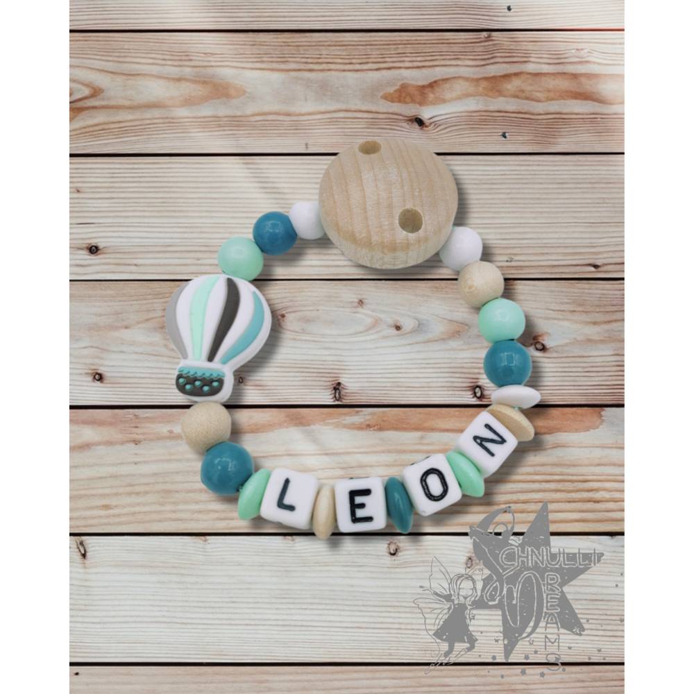 Schnullerketten 3er-Set Aus Silikon - BPA-frei, Elastisch Mit Holz & Metallclip