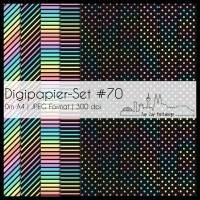 Digipapier Set #70 (Regenbogen) in Pastellfarben zum drucken, plotten, scrappen, basteln & mehr Bild 3