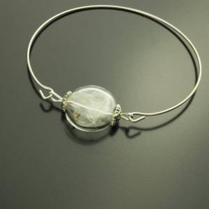 Echte Pusteblumen Armband Farbe nach Wahl Glas Perle Bild 2