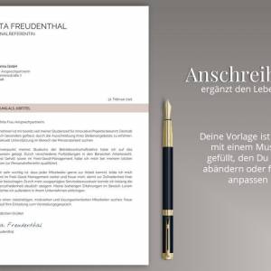 Professionelle Bewerbungsvorlage deutsch | Lebenslauf-Vorlage, Anschreiben, Deckblatt | Word + Pages Bild 5