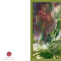 Kunst–Doppelkarte - „Pflanzenwelt“ - bewusst ohne Textvorgabe - Design  Ulrike Kröll. Bild 2