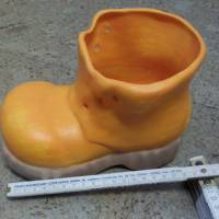 Schuh ca. 20cm  - Gießkeramik - handbemalt Bild 2