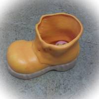 Schuh ca. 20cm  - Gießkeramik - handbemalt Bild 4