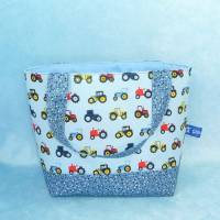 Kindertasche mit bunten Treckern | Kindergartentasche | Kita Tasche | Osterkörbchen Bild 2