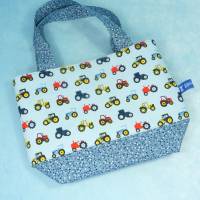 Kindertasche mit bunten Treckern | Kindergartentasche | Kita Tasche | Osterkörbchen Bild 4