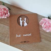 Handgemachte Hochzeitskarte/ Grußkarte/ Geschenkkarte/ Wedding Bild 3