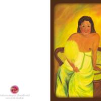 Kunst–Doppelkarte - „Südseeinsulanerin nach Paul Gauguin“ - bewusst ohne Textvorgabe - Design  Ulrike Kröll Bild 2