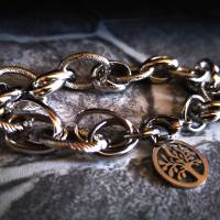opulentes Armband aus Edelstahl, Lebensbaum Bild 3