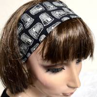 Nähfans aufgepasst! Wunderschönes Haarband aus Baumwollstoff mit Fingerhut-Motiven, free size Bild 1