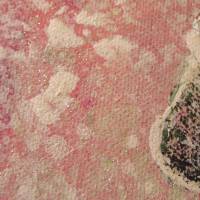 ABSTRAKTE ROSE - kleines Rosenbild auf Leinwand 20cmx20cm mit Glitter im Shabby Look Bild 3