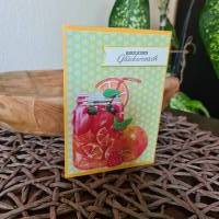 Geburtstagskarte - Drink - Apfel - Erdbeere - Herzlichen Glückwunsch Bild 3