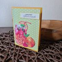 Geburtstagskarte - Drink - Apfel - Erdbeere - Herzlichen Glückwunsch Bild 4