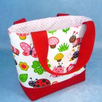 Kindertasche mit Marienkäfern und Blumen | Kindergartentasche | Kita Tasche | Bild 4