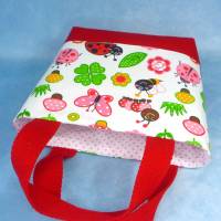Kindertasche mit Marienkäfern und Blumen | Kindergartentasche | Kita Tasche | Bild 5