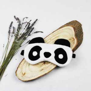 Schlafmaske, Schlafbrille Panda aus Fleece antipilling Augenbinde Reisemaske Augenmaske Kinder Frauen Männer tierisch lu Bild 5