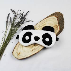 Schlafmaske, Schlafbrille Panda aus Fleece antipilling Augenbinde Reisemaske Augenmaske Kinder Frauen Männer tierisch lu Bild 7