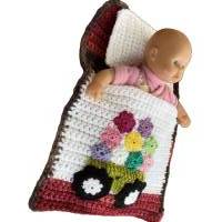 Puppenbettchen - Schlafsack für Puppen ca. 20 cm Blumenwagen sofort lieferbar !!! Bild 3