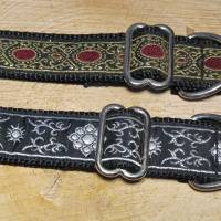 Hundehalsband Halsband "Ornamente", silber auf schwarz, 2,5cm breit, große Hunde Bild 5