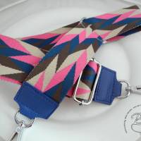 Schultergurt Taschentrageriemen rosa blau beige  für Taschen Handtaschen Bild 1