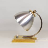 Unikat Tischlampe Leuchte klein Nachtlicht mid century 60er Jahre 50er Jahre sixties fifties einmalig Messing upcycling Bild 1