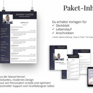 Professionelle Bewerbungsvorlage deutsch | Word & Pages | Vorlage Lebenslauf, Anschreiben, Deckblatt Bild 2