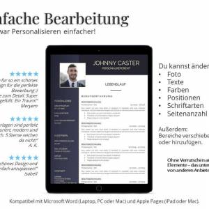 Professionelle Bewerbungsvorlage deutsch | Word & Pages | Vorlage Lebenslauf, Anschreiben, Deckblatt Bild 7