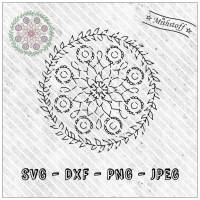 Plotterdatei - Mandala 1 - Frühling - SVG - DXF - Datei - Mithstoff Bild 1