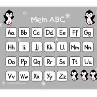 ABC Lernposter | Pinguin - grau Bild 1