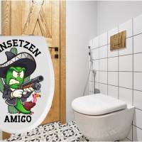 WC-Toiletten Deckel Aufkleber-Sticker-Tür-Fun-Bad-Wandtattoo-Cartoon Aufkleber Bild 1
