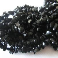 Obsidian Chips Perlen 5 mm - 8 mm, Splitter Perlen ein Strang Bild 1