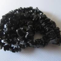 Obsidian Chips Perlen 5 mm - 8 mm, Splitter Perlen ein Strang Bild 2