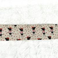 Pfiffiges Haarband aus Baumwollstoff mit lustigen Maus-Motiven. Einheitsgröße durch eingefasstes Gummiband. Bild 2