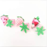 Deko Erdbeeren 6-er Set, Stofferdbeeren, Frühlingsdeko Bild 2