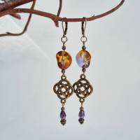 Keltische Ohrringe aus tschechischen Glasperlen, Keltischer Knoten Ohrhänger, keltischer Schmuck, keltische Symbole Bild 10