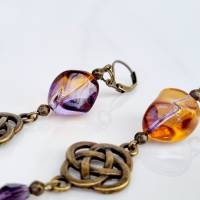 Keltische Ohrringe aus tschechischen Glasperlen, Keltischer Knoten Ohrhänger, keltischer Schmuck, keltische Symbole Bild 6