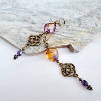 Keltische Ohrringe aus tschechischen Glasperlen, Keltischer Knoten Ohrhänger, keltischer Schmuck, keltische Symbole Bild 8