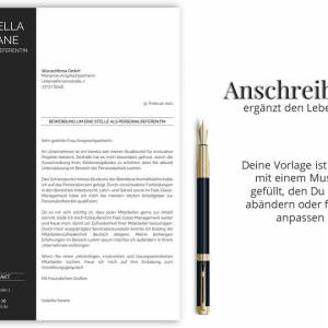 Bewerbungsvorlage deutsch | Vorlage Lebenslauf Anschreiben Deckblatt | Word + Pages Bild 3