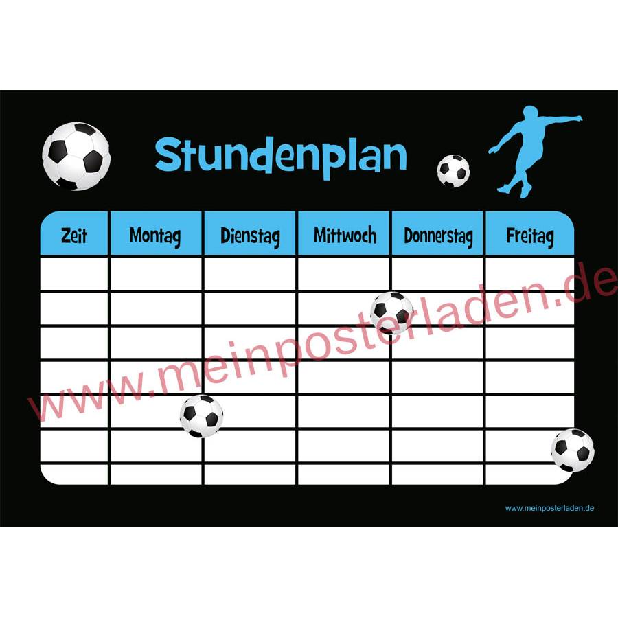 3 er Set Stundenpläne | Fußball